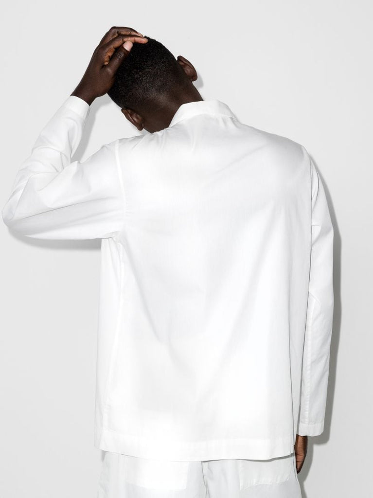 White Poplin Pajama Shirt