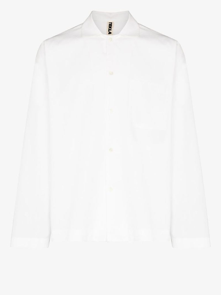 White Poplin Pajama Shirt