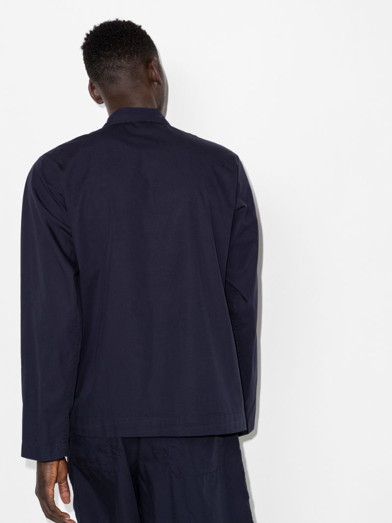 Navy Poplin Pajama Shirt