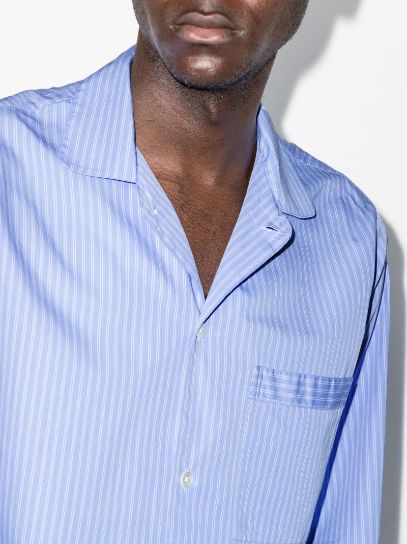 Blue Striped Pajama Shirt