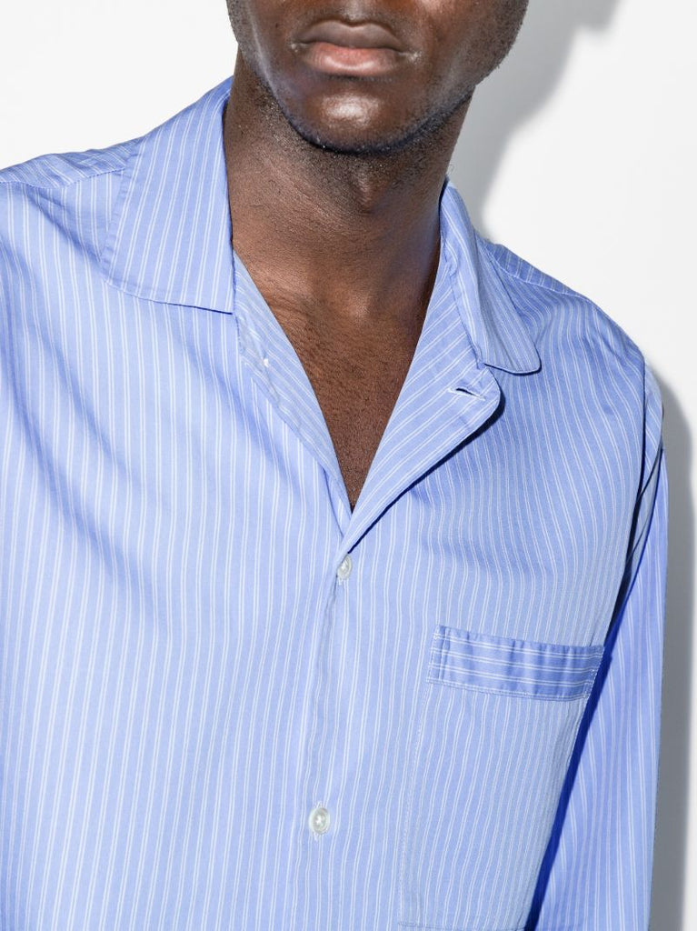 Blue Striped Pajama Shirt
