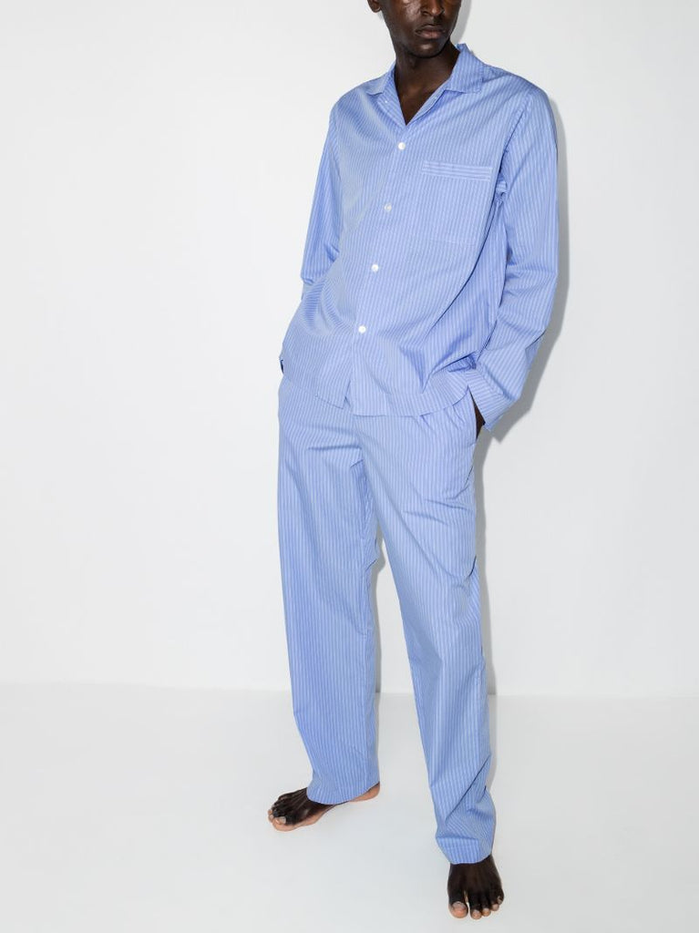 Blue Striped Pajama Shirt