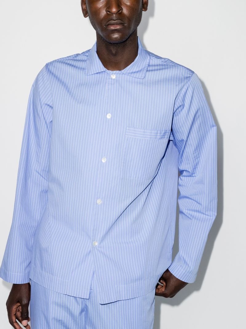 Blue Striped Pajama Shirt