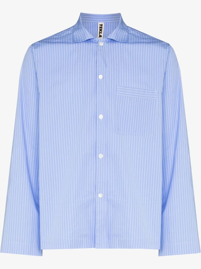 Blue Striped Pajama Shirt