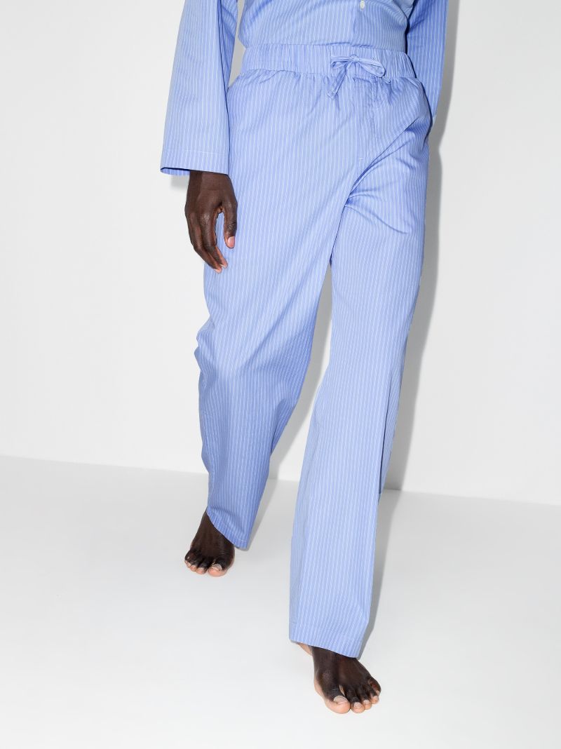 Blue Striped Pajama Trousers