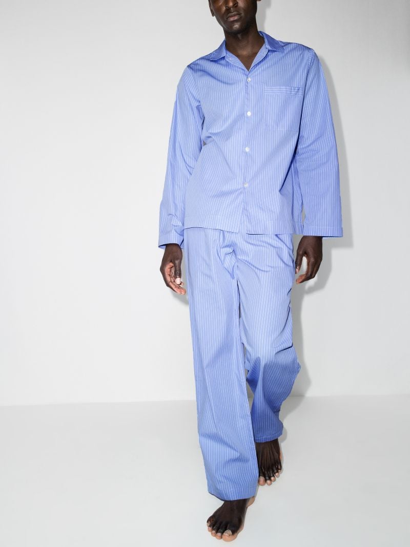 Blue Striped Pajama Trousers
