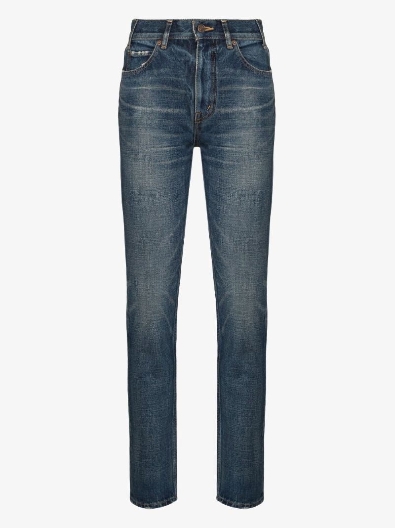 Medium-wash Straight-leg Jeans