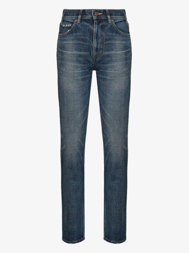 Medium-wash Straight-leg Jeans