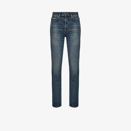 Medium-wash Straight-leg Jeans