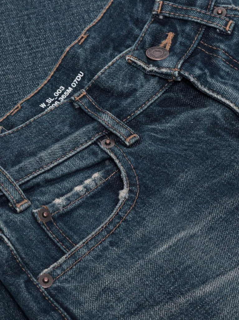 Medium-wash Straight-leg Jeans