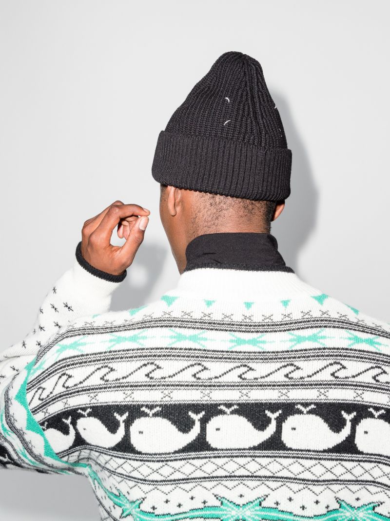 Black Knitted Beanie Hat
