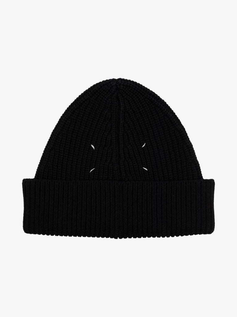 Black Knitted Beanie Hat