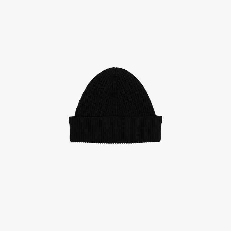 Black Knitted Beanie Hat