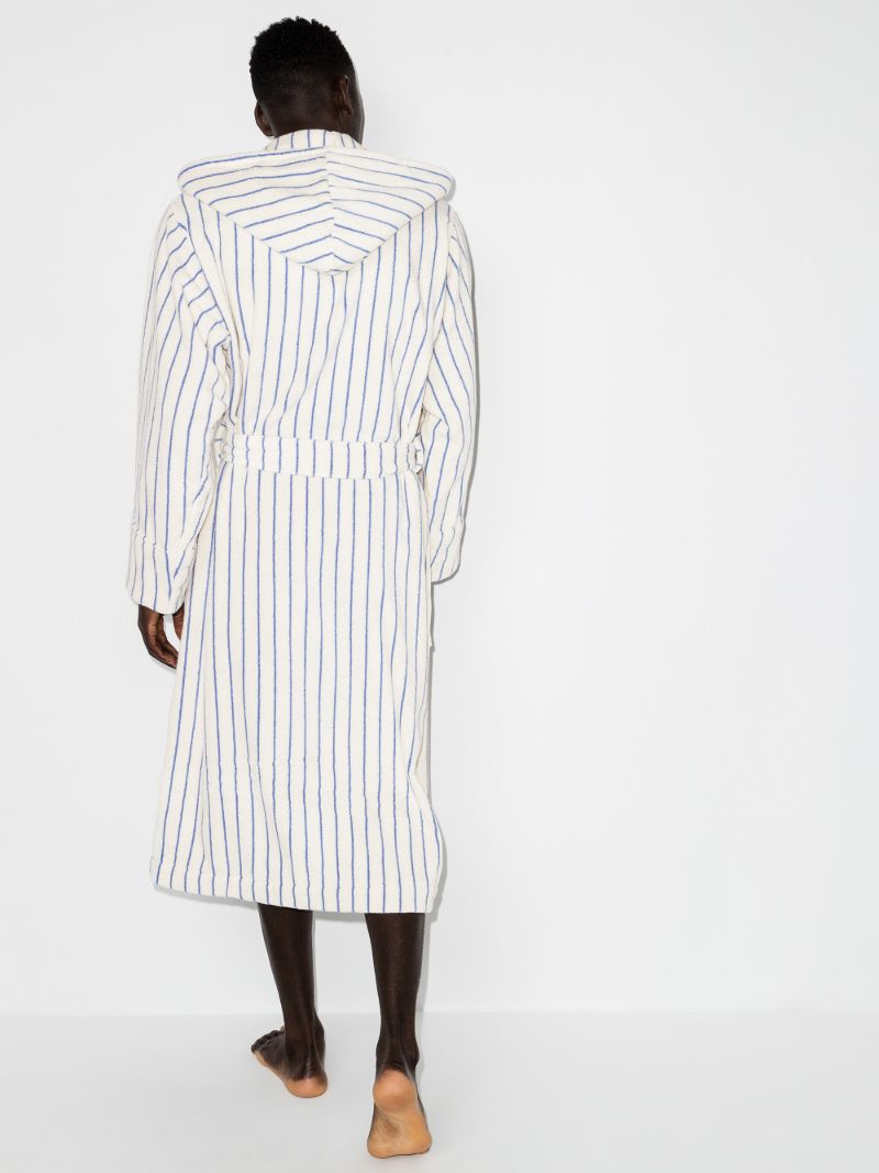 Striped Organic Terry Cotton Bathrobe