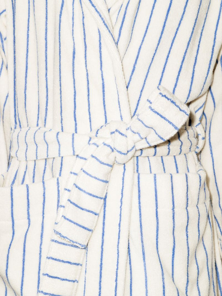 Striped Organic Terry Cotton Bathrobe