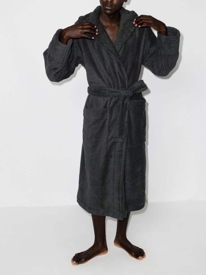 Black Terry Cotton Bathrobe