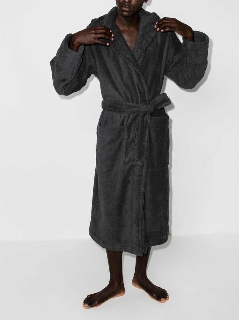 Black Terry Cotton Bathrobe