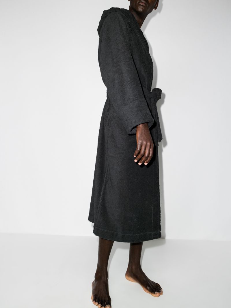 Black Terry Cotton Bathrobe