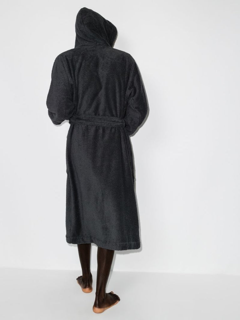 Black Terry Cotton Bathrobe