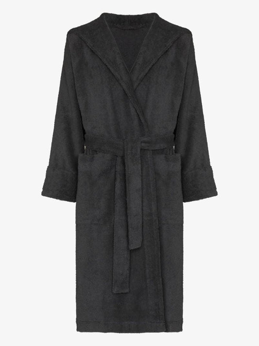 Black Terry Cotton Bathrobe