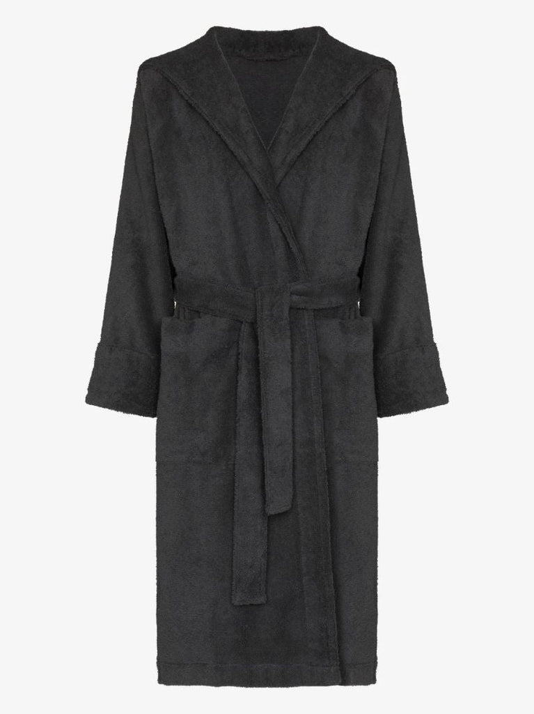 Black Terry Cotton Bathrobe