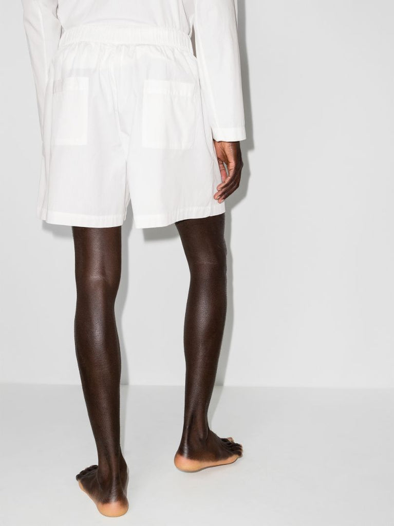 White Drawstring Pajama Shorts