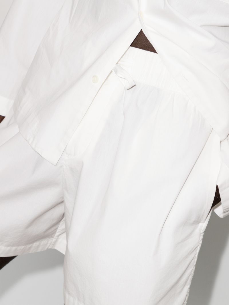 White Drawstring Pajama Shorts