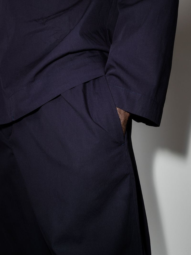 Navy Poplin Pajama Trousers
