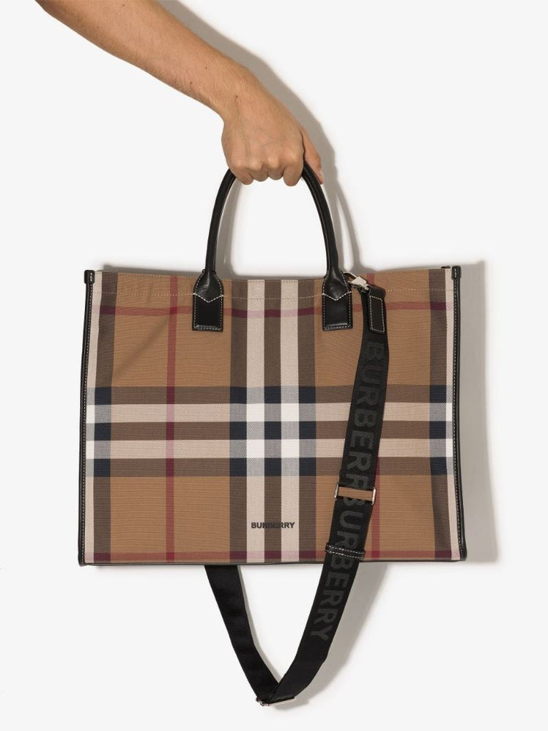 Check Shopper Tote Bag