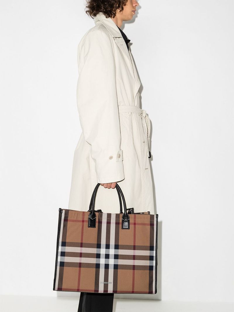 Check Shopper Tote Bag
