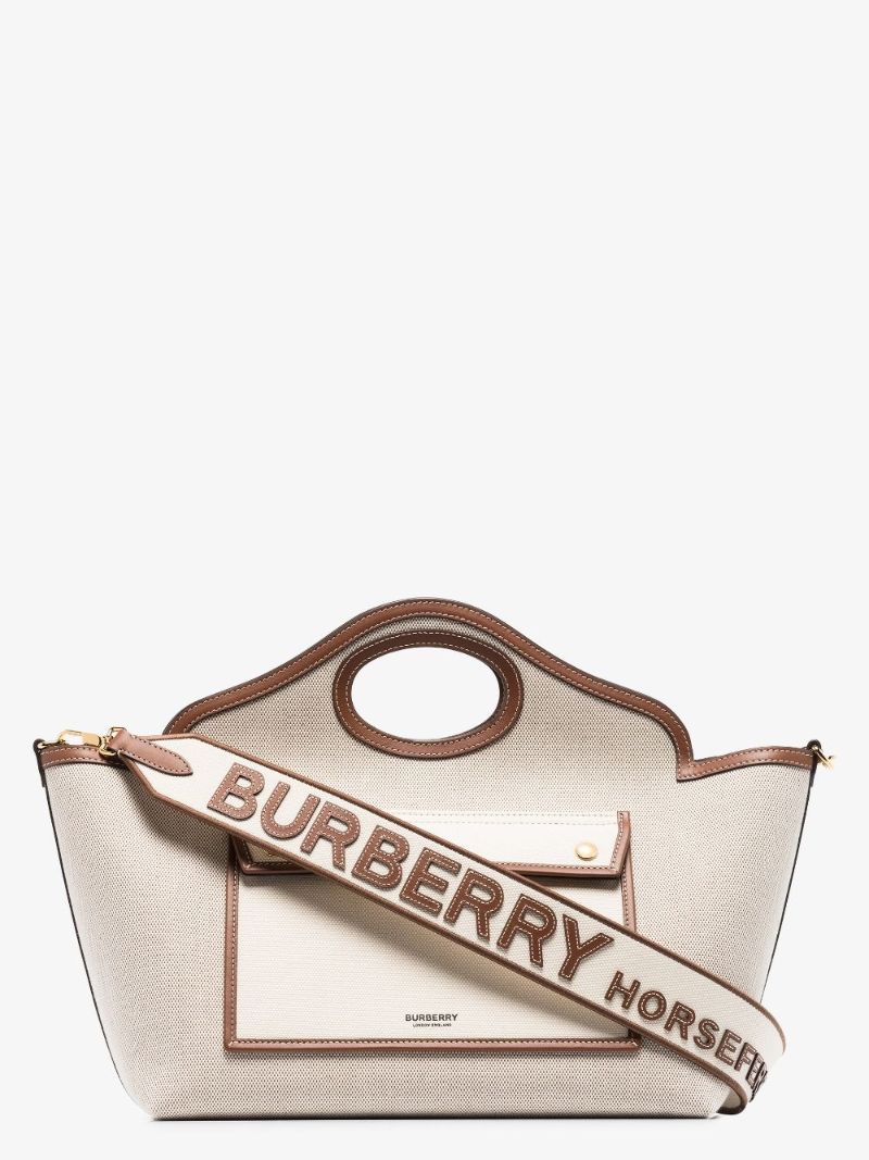 Neutral Soft Pocket Canvas Tote Bag