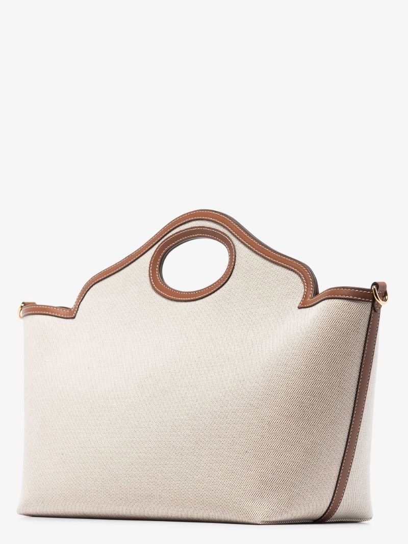 Neutral Soft Pocket Canvas Tote Bag