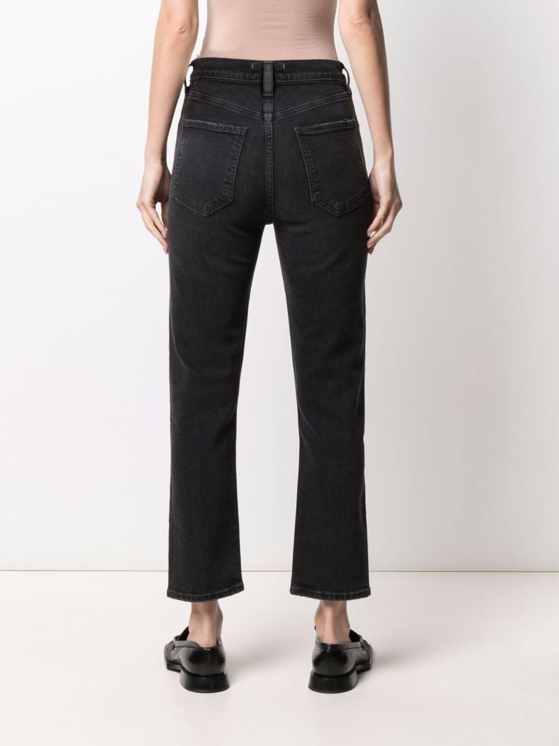 Black Riley High-rise Slim Crop Jeans