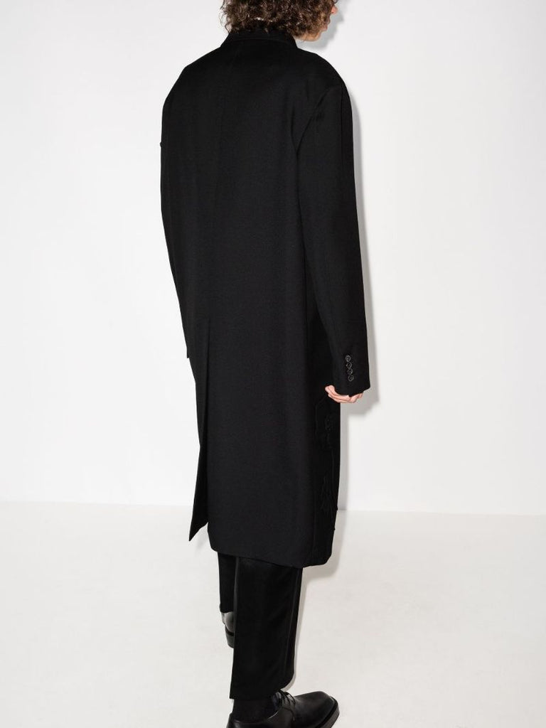 AppliquÃ_x0083_Â©d Double-breasted Wool Coat