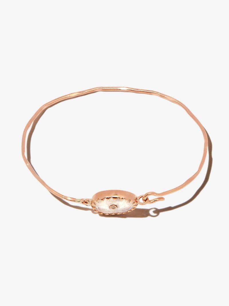 9k Rose Gold Orso No.1 Moonstone Diamond Bracelet