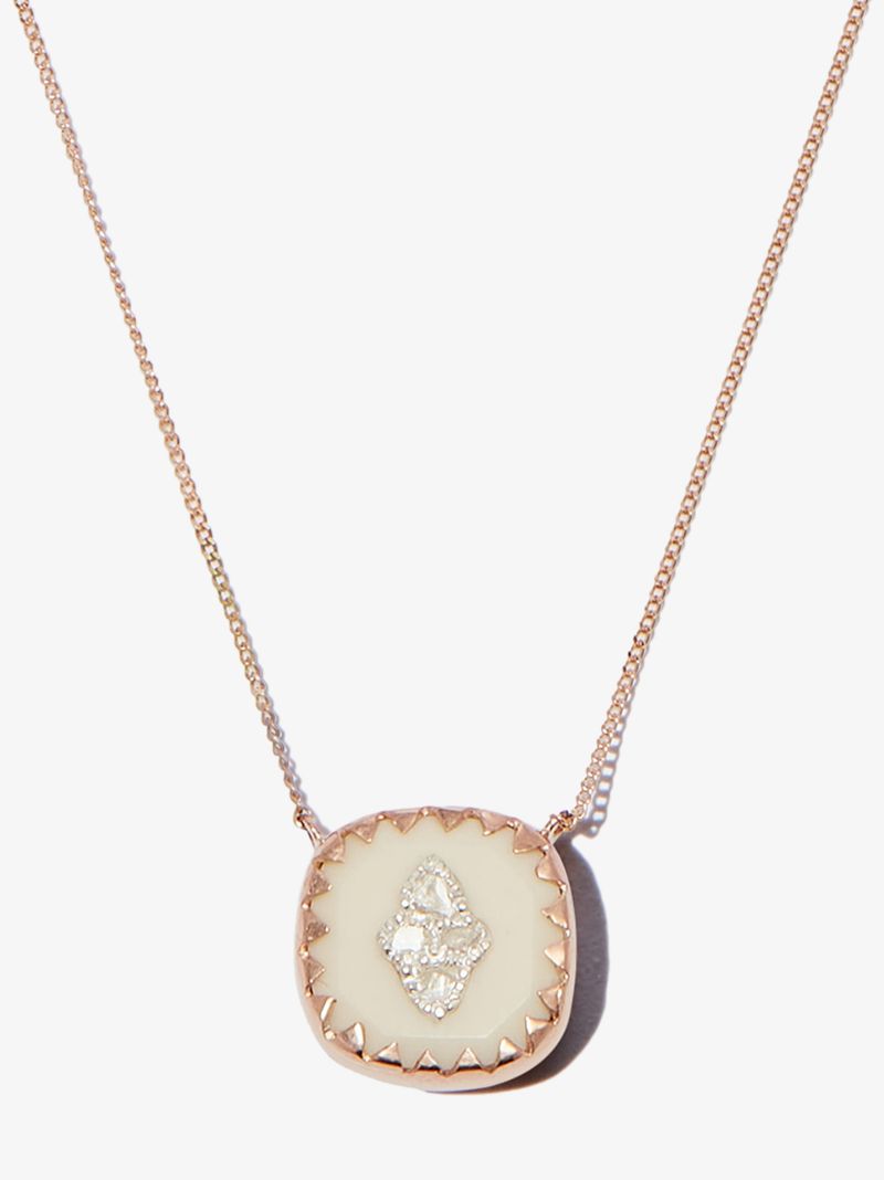 9k Rose Gold Pierrot No.2 Diamond Necklace
