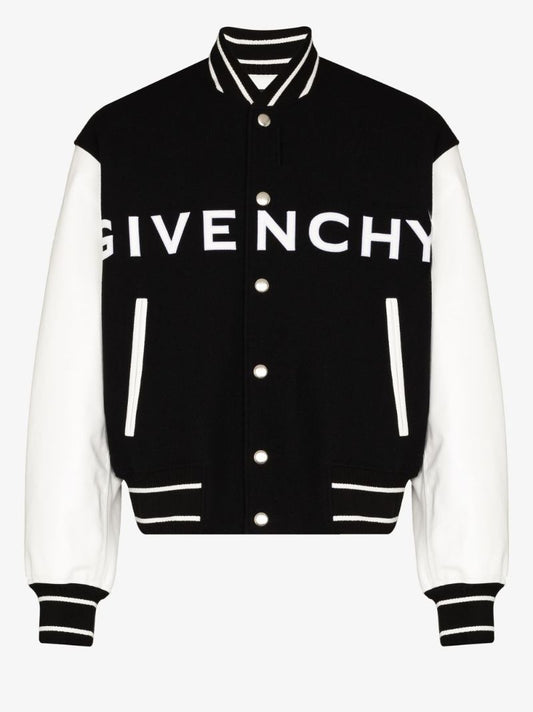 Black Logo Bomber Jacket