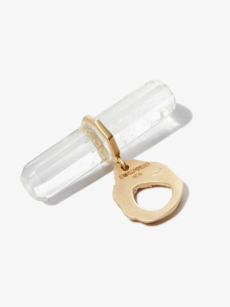9k Yellow Gold Iman Crystal and Diamond Charm