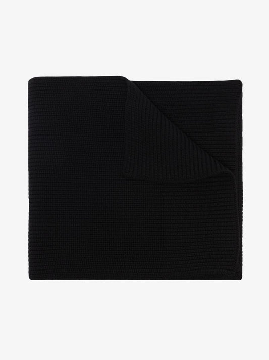 Black Classic Knit Scarf