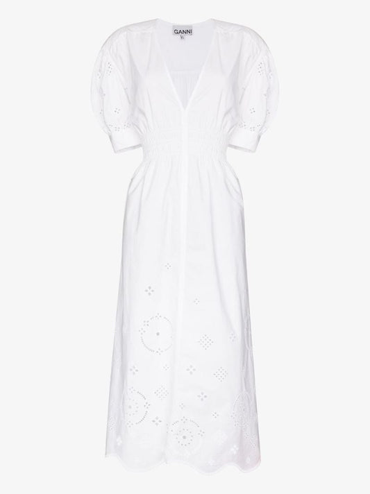 Broderie Anglaise Midi Dress