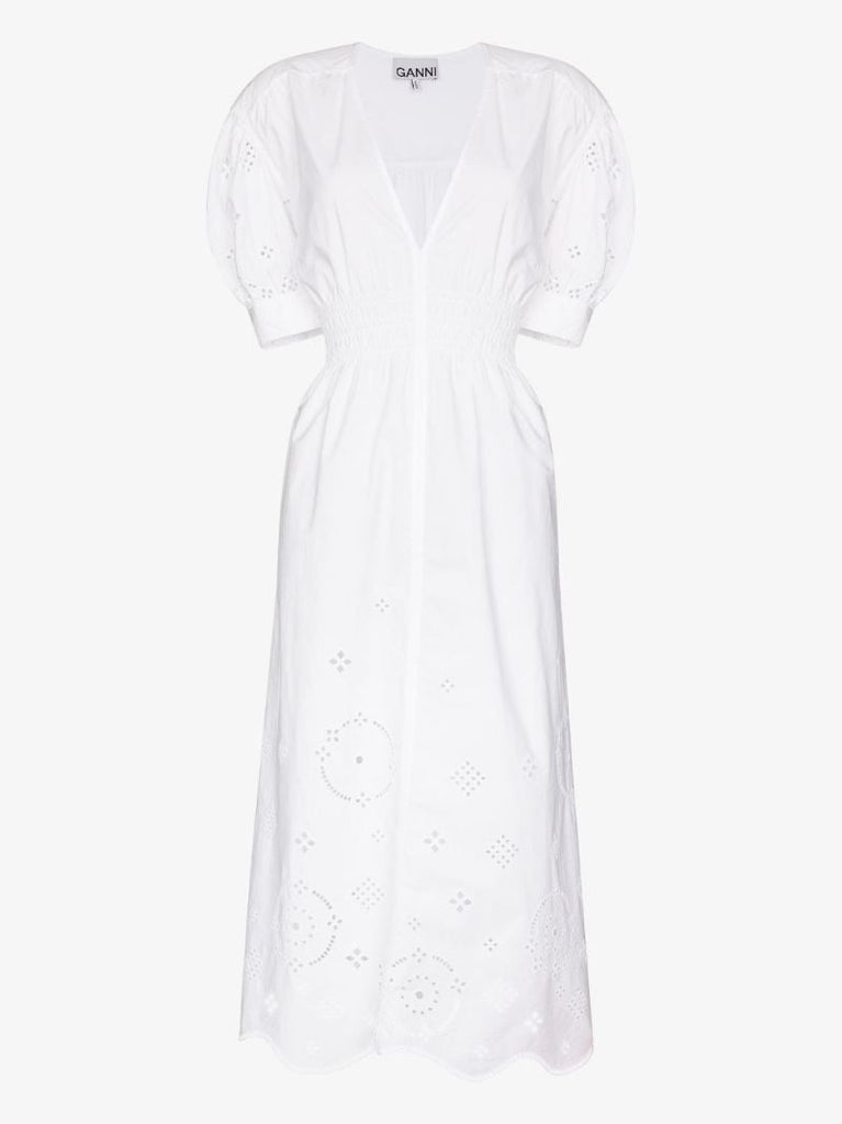 Broderie Anglaise Midi Dress