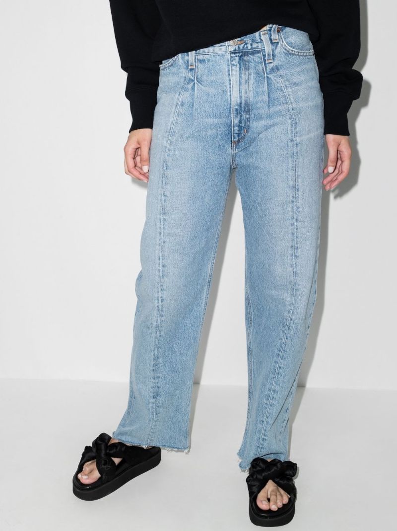 Angled Wide Leg Jeans