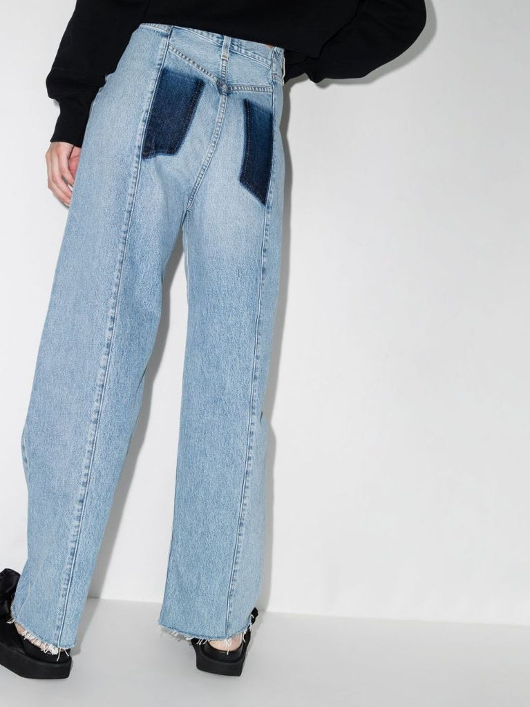 Angled Wide Leg Jeans