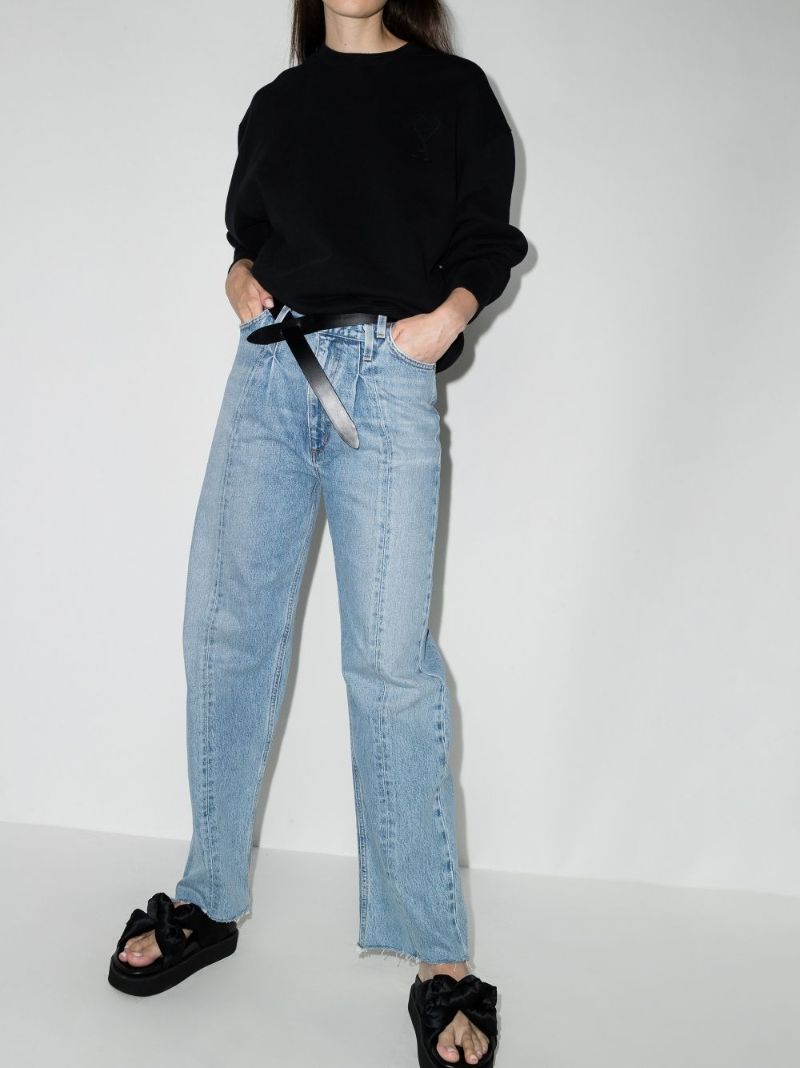 Angled Wide Leg Jeans