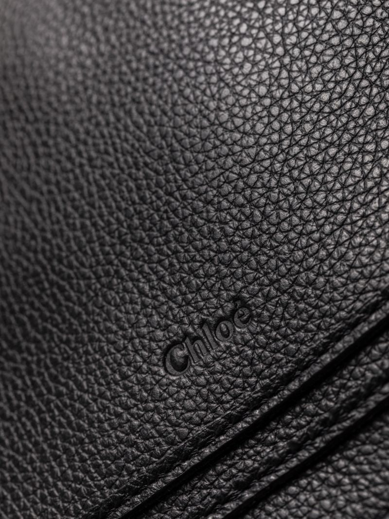Black Marcie Large Leather Tote Bag