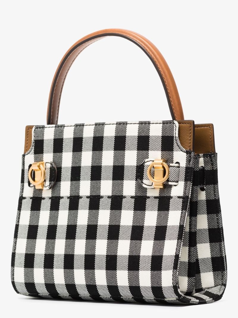 Black and White Lee Radziwill Petite Tote Bag