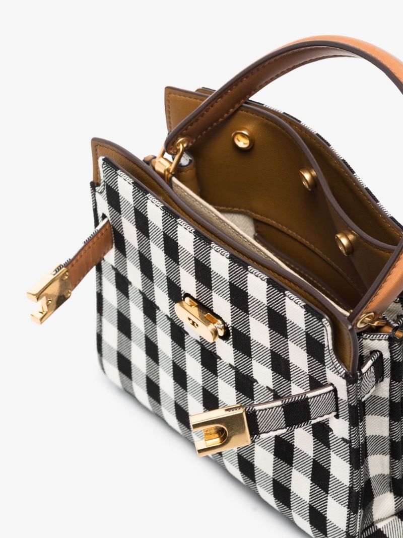 Black and White Lee Radziwill Petite Tote Bag