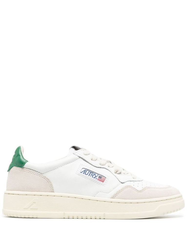 White Medalist Leather Low-top Sneakers