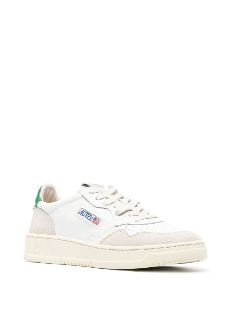 White Medalist Leather Low-top Sneakers