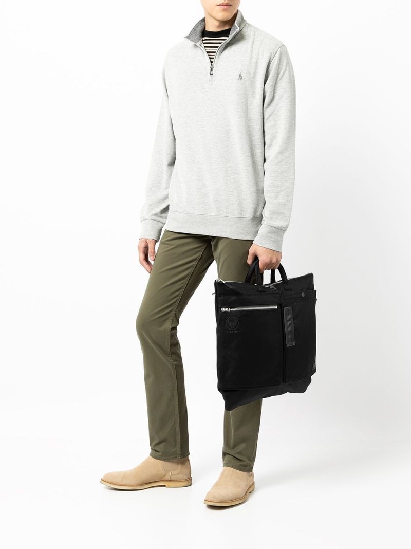 Grey Half Zip Jersey Pullover